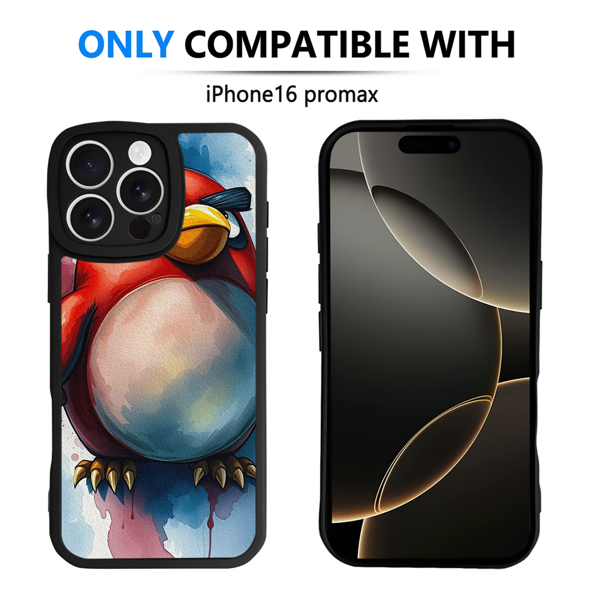 （画像用） Angry Birds アングリーバード 【iPhone 16シリーズ対応】シリコンスマホケース（レザー調） 材質：シリコン